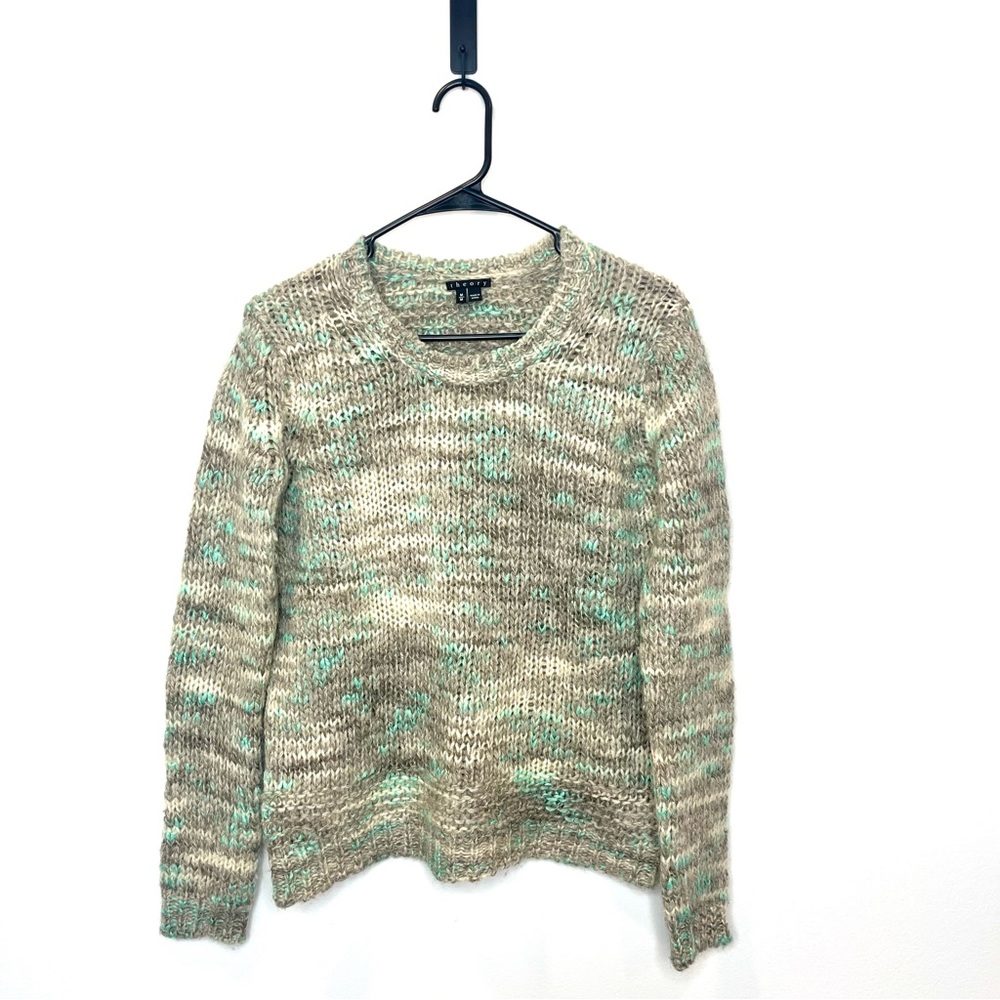 Theory scoop neck knit wool alpaca green Sweater -Size Medium